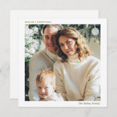 ミニマル独身のスクエアパーソナライズされた写真 シーズンカード (正面/裏面)