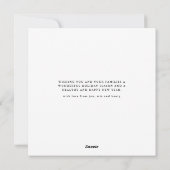 ミニマル独身のスクエアパーソナライズされた写真 シーズンカード (裏面)