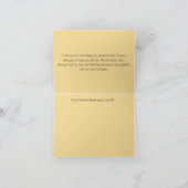 ミニマル独身のハートスパイラルオンバターイエロー サンキューカード (内部)