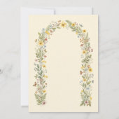 ミニマル独身のリストフラワー結婚式招待状 招待状 (裏面)