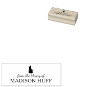 ミニマル猫の図書室 ラバースタンプ (押印)