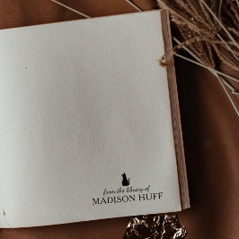 ミニマル猫の図書室 ラバースタンプ