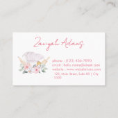 ミニマル甘フローラソフト魅力的アイボリーピンク 名刺 (裏面)