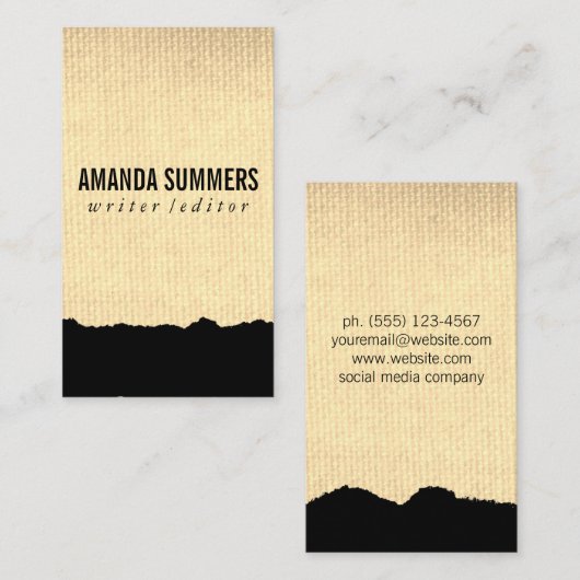 ミニマル生地 名刺 (正面/裏面)