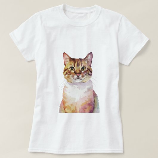 ミニマル生姜インスパイア猫 Tシャツ (デザイン正面)