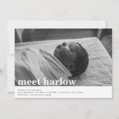 ミニマル生誕発表 |誕生のお知らせ 招待状 (正面)