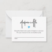 ミニマル男の赤ちゃんシャワーおむつラッフルノートカード ノートカード (正面)