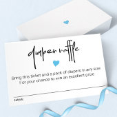 ミニマル男の赤ちゃんシャワーおむつラッフルノートカード ノートカード