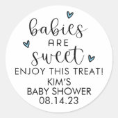 ミニマル男の赤ちゃんベビーは甘い ラウンドシール (正面)