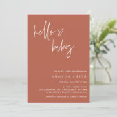 ミニマル男女兼用スデザートハローベビーシャワー 招待状 (スタンド正面)