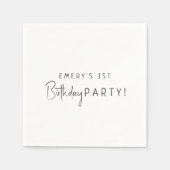 ミニマル男女兼用スバースデーパーティー スタンダードカクテルナプキン (正面)