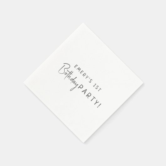 ミニマル男女兼用スバースデーパーティー スタンダードカクテルナプキン (角)