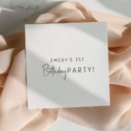 ミニマル男女兼用スバースデーパーティー スタンダードカクテルナプキン