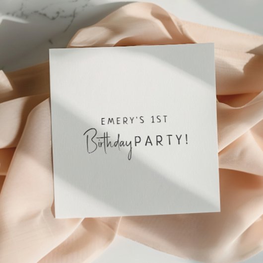 ミニマル男女兼用スバースデーパーティー スタンダードカクテルナプキン