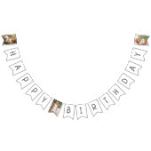 ミニマル男女兼用ハッピーバースデー大写真 バンティングフラッグ (全)