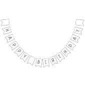 ミニマル男女兼用ハッピーバースデー大 バンティングフラッグ (全)