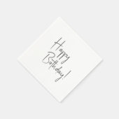 ミニマル男女兼用ハッピーバースデー スタンダードカクテルナプキン (角)