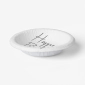 ミニマル男女兼用ハッピーバースデー ペーパーボウル (傾斜あり)