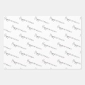 ミニマル男女兼用ハッピーバースデー! ラッピングペーパーシート (正面2)