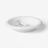 ミニマル男女兼用ハッピーバースデー（名前） ペーパーボウル (傾斜あり)