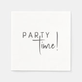 ミニマル男女兼用パーティー時間誕生日 スタンダードカクテルナプキン (正面)