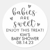 ミニマル男女兼用ベビーは甘い ラウンドシール (正面)