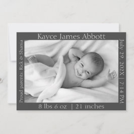 ミニマル男女兼用リストの灰色の誕生の発表