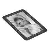 ミニマル男女兼用リストの灰色の誕生の発表 マグネット (右側)