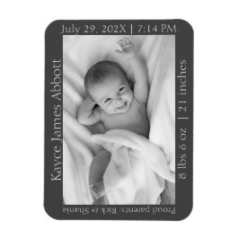 ミニマル男女兼用リストの灰色の誕生の発表 マグネット