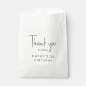 ミニマル男女兼用リストサンキューバースデーパーティー フェイバーバッグ (正面)