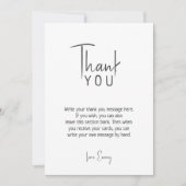 ミニマル男女兼用リストフラット垂直誕生日 サンキューカード (正面)