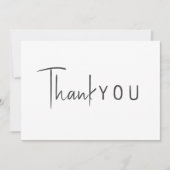 ミニマル男女兼用リストフラット誕生日 サンキューカード (正面)