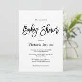 ミニマル男女兼用主義ベビーシャワー 招待状 (スタンド正面)