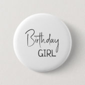 ミニマル男女兼用誕生日女 缶バッジ (正面)