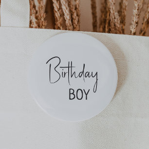 ミニマル男女兼用誕生日少年 缶バッジ