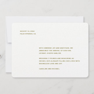 ミニマル男女兼用誕生 案内状