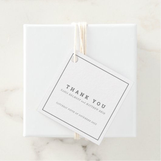 ミニマル白い結婚四角感謝してい君 フェイバータグ (インサイチュ)