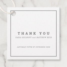 ミニマル白い結婚四角感謝してい君 フェイバータグ