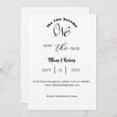 ミニマル白と救黒の最新 招待状 (正面/裏面)