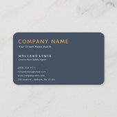 ミニマル白と海軍の実在不動産代理店 名刺 (正面)
