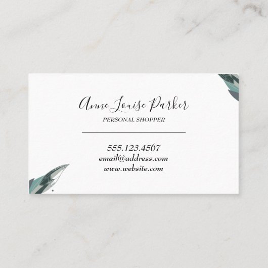 ミニマル白と繊細離れな 名刺 (裏面)