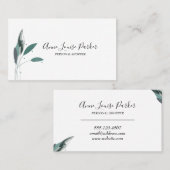 ミニマル白と繊細離れな 名刺 (正面/裏面)