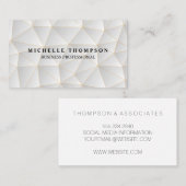 ミニマル白の幾何学的な背景 名刺 (正面/裏面)