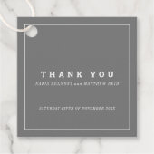 ミニマル白の結婚輪郭感謝してい君 フェイバータグ (正面)