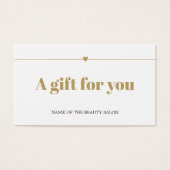 ミニマル白エレガントフェイク金ゴールド線ハート美しい (正面)