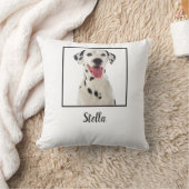 ミニマル白カスタム犬の写真 クッション (ブランケット)