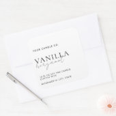 ミニマル白キャンドルラベル スクエアシール (封筒)