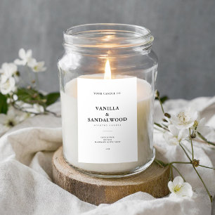 ミニマル白キャンドルラベル フードラベル