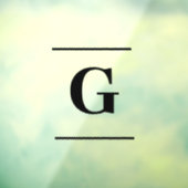 ミニマル白シンプルモノグラム ウィンドウサイン (シート3)