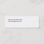 ミニマル白スリム スキニー名刺 (裏面)